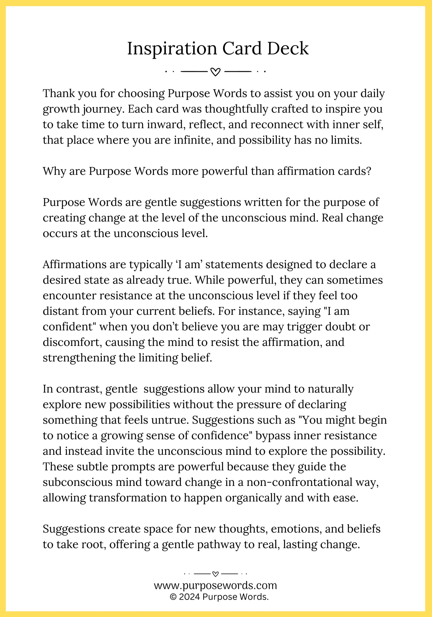 Inspiration Card Deck