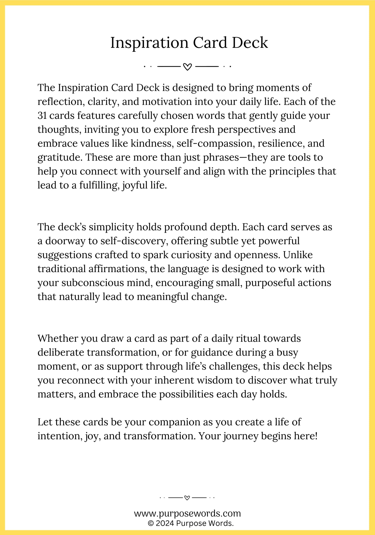 Inspiration Card Deck