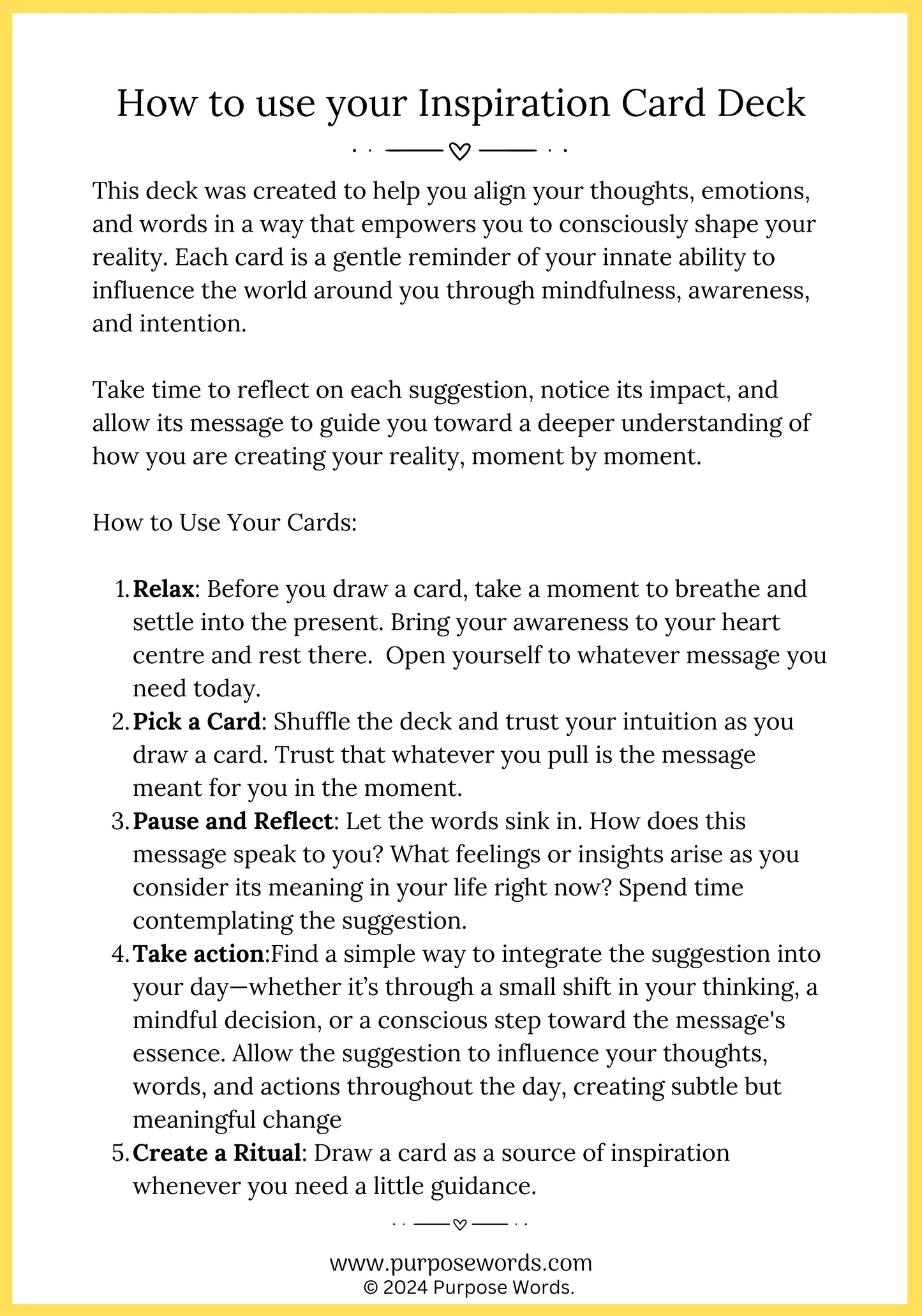 Inspiration Card Deck